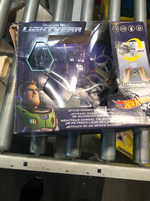 Photo 2 of Hot Wheels Rc Space Ranger Jetpack & Buzz Lightyear Figure, Remote-Control Flying Ship From Disney and Pixar Movie Lightyear