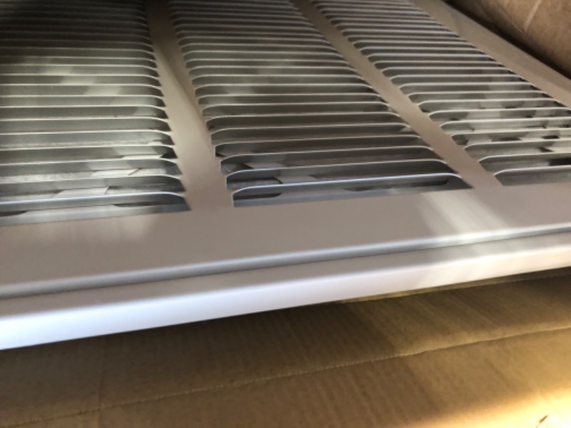 Photo 3 of 10" X 10" Return Air Filter Grille * Filter Included * - Easy Plastic Tabs for Removable Face/Door - HVAC Vent Duct Cover - White [Outer Dimensions: 11.75w X 11.75h] 10 X 10