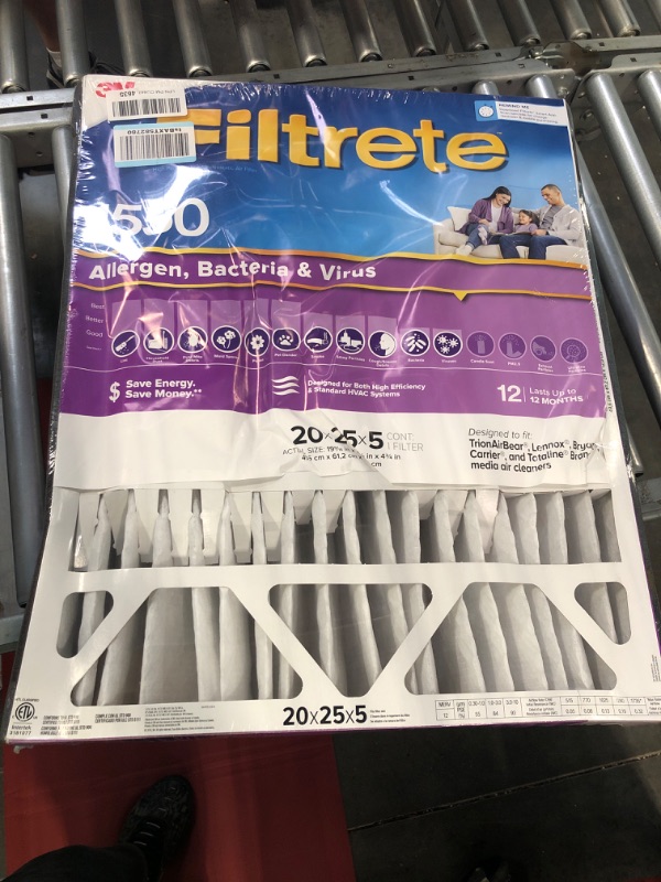 Photo 2 of 3M Filtrete Ultra Allergen Healthy Living Deep Pleat Furnace Filter
