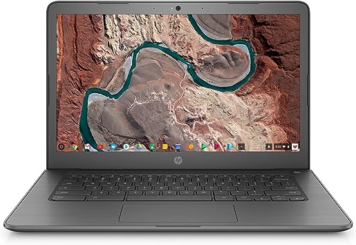 Photo 1 of HP Chromebook 14-ca061dx, 14-inch HD Touchscreen Laptop Notebook, Intel Celeron N3350 Intel HD Graphics 500 4GB RAM 32GB Computer Storage, Chalkboard Gray (Renewed) (ONLY FOR PARTS DOES NOT TURN ON )
