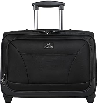 Photo 1 of MATEIN Rolling Laptop Bag, 17 inch Wheeled Briefcase for Men Women, Waterproof Roller Work Bag Carry on Luggage Case with 2 Wheels, Overnight rolling Computer Bags for Business Travel College, Black