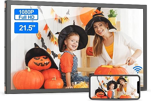 Photo 1 of 21.5-Inch Large Digital Picture Frame - with 5G Dual WiFi, 1920x1080 IPS Panel, 32GB Memory digital cloud frame, Screen Projection and Sync Screen, Full function, Share Photos and Videos via instantly