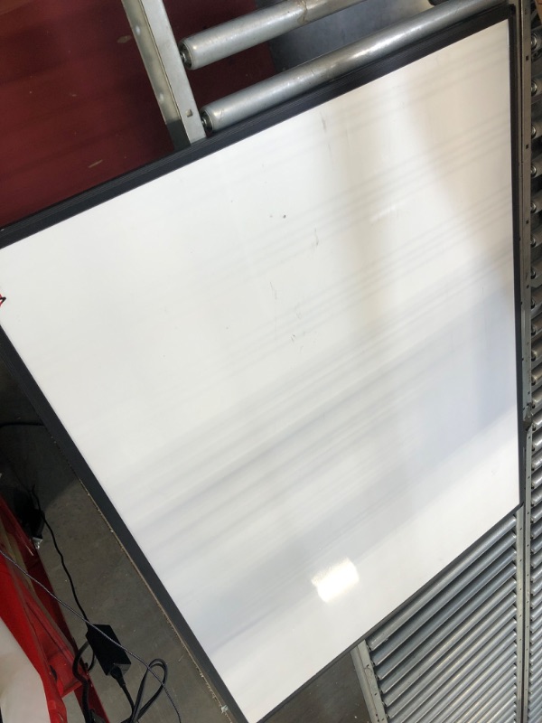Photo 1 of VIZ-PRO Magnetic Dry Erase White Board, 48 X 36 Inches, Black Aluminium Frame Black 48 X 36 Inches