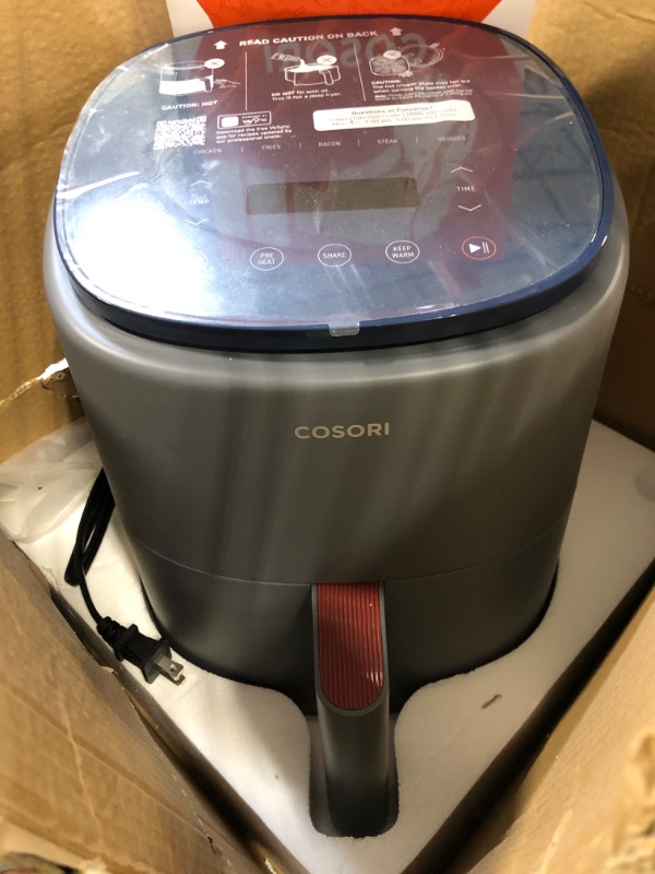 Photo 3 of COSORI Air Fryer 4 Qt, 7 Cooking Functions Airfryer, 150+ Recipes on Free App, 97% less fat Freidora de Aire, Dishwasher-safe, Designed for 1-3 People, Lite 4.0-Quart, Smart, Truffle Gray

