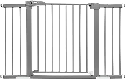 Photo 1 of Mom's Choice Award Winner-BABELIO Metal Baby Gate, 29-48'' Wide Pet Gate, Walk Thru Child Safety Gate with Door, Pressure Mounted Dog Gate for Doorways & Stairs, with Y Spindle Rods
