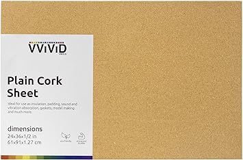 Photo 1 of VViViD Cork Bulletin Board (Unframed Sheet - 2ft x 3ft, 1/2" Thick)