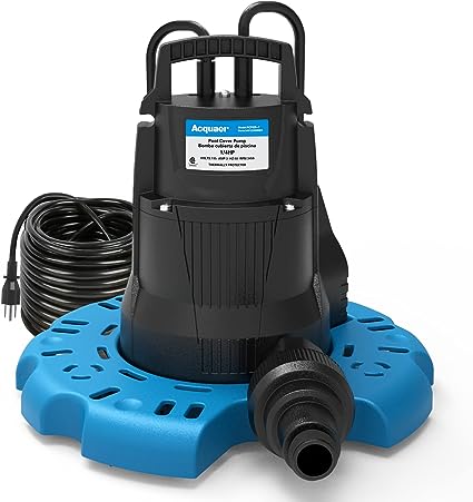 Photo 1 of Acquaer 1/4 HP Automatic Swimming Pool Cover Pump, 115 V Submersible with 3/4” Check Valve Adapter & 25ft Power Cord, 2250 GPH Water Removal for Pool, Hot Tubs, Rooftops, Water Beds and more