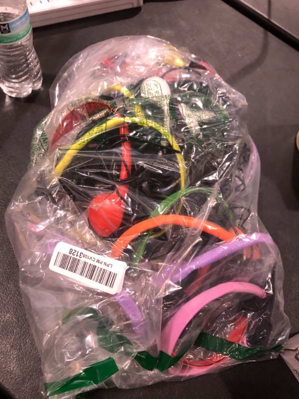 Photo 2 of Hongzan Bulk Headphones 30 Pack Multi Colored for School Classroom Students Kids, Wholesale Wired Earphones Earbuds for Libraries,Museums,Hotels,Hospitals and More Mixed