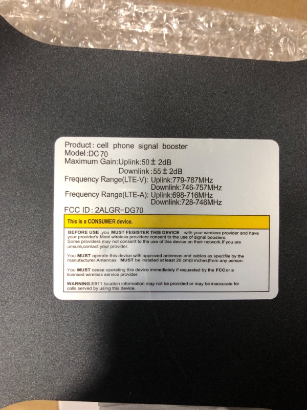 Photo 3 of Vehicle Cell Booster, Car Cell Booster for All U.S.Carriers AT&T T-Mobile and More, Cell Booster for RV on Band 12/13/17 5G 4G LTE 3G Car Cellphone Extender for Car Truck RV Trailer FCC Approved Black for car