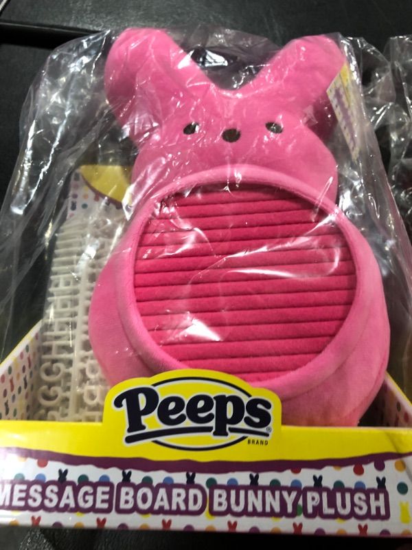 Photo 2 of Animal Adventure 11.5" Peeps Bunny Message Board Pink