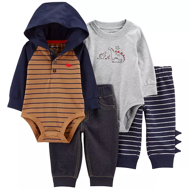 Photo 1 of Carter's Boys' 4 Piece Bodysuit Pant Set (12 mo)