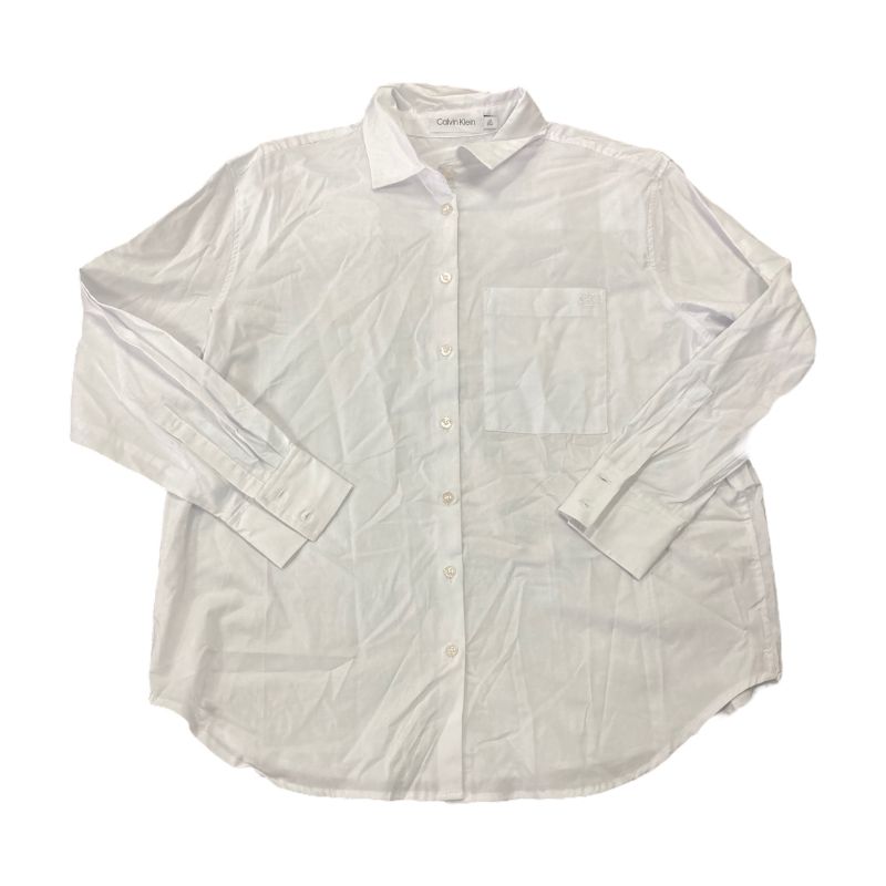 Photo 1 of Calvin Klein Women's Long Sleeve Button Down Woven Top (M)
