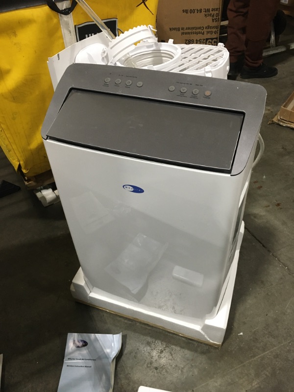 Photo 1 of 12,000 BTU Portable Air Conditioner Cools 600 Sq. Ft. with Dual Hose Inverter and SMART Wi-Fi in White