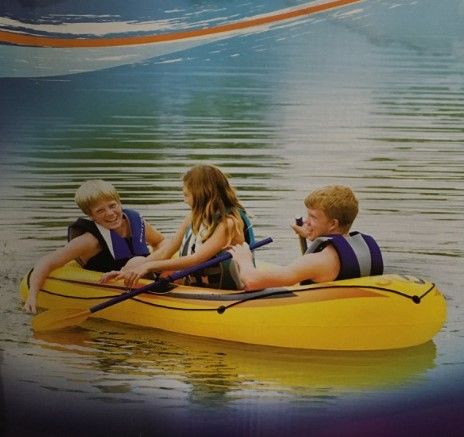 Photo 1 of ( 3 pack) SEVYLOR Sunburst 200k SB200K 6'7" Inflatable 3-Person Pool Boat Kit