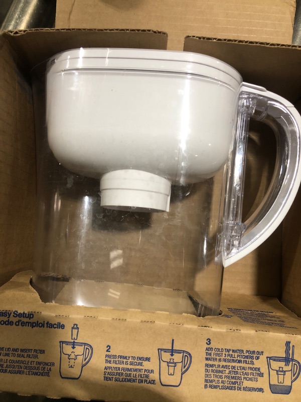 Photo 2 of Brita Water Filter Pitcher for Tap and Drinking Water with 1 Standard Filter, Lasts 2 Months, 6-Cup Capacity, BPA Free, White White 6 Cup Standard Filter Water Pitcher