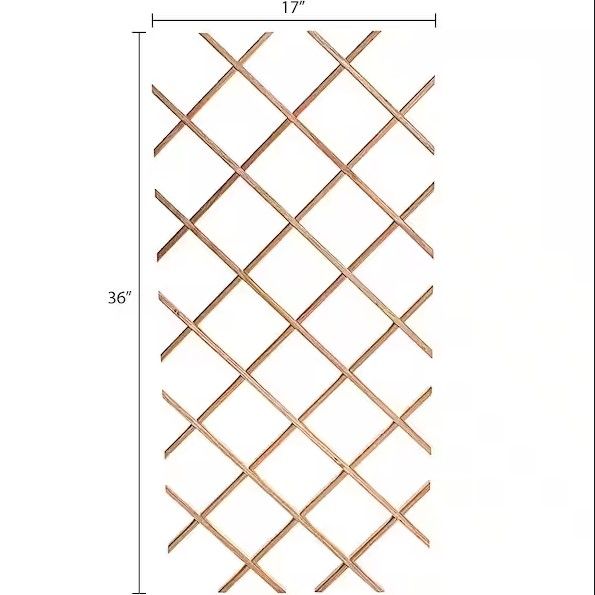 Photo 2 of 14-Bottle Trimmable Wine Rack Lattice Panel Inserts in Unfinished Solid North American Red Oak
