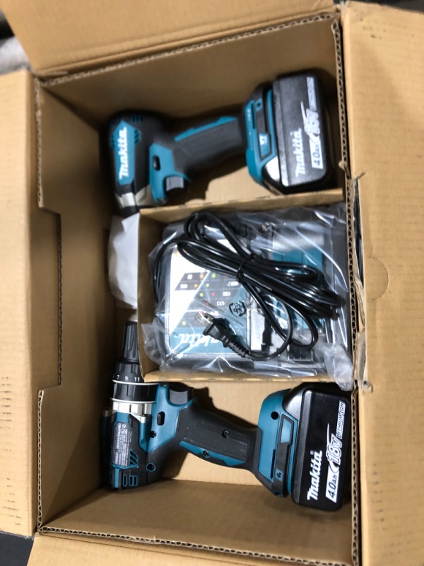 Photo 3 of 18V LXT Lithium-Ion Brushless Cordless Hammer Drill and Impact Driver Combo Kit (2-Tool) w/ (2) 4Ah Batteries, Bag