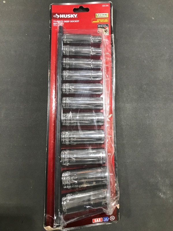 Photo 2 of 1/2 in. Drive SAE Deep Socket Set (11-Piece)