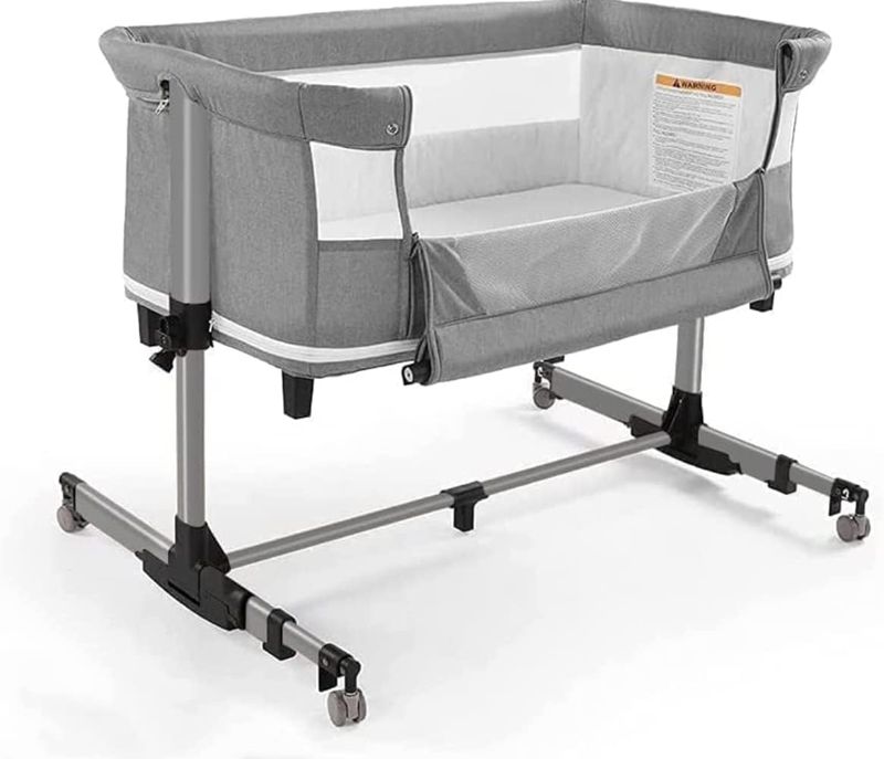 Photo 1 of Baby Crib,3 in 1 Baby Bassinet Bedside Crib Bedside Sleeper Adjustable Portable Bed 