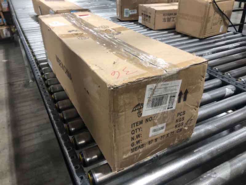 Photo 1 of Airposta Kitchen Island Lighting, 33.5-Inch 5 Lights Farmhouse Linear Chandelier for Dining Room Pool Table Pendant Light Fixture, Rustic Wood Grain Finish, Industrial Pendant Light 33.5x9.9x7.9"