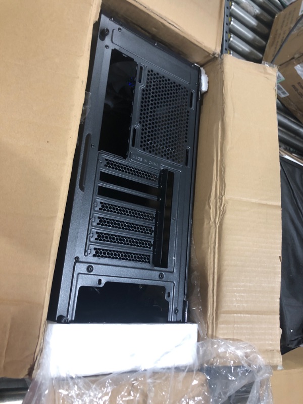Photo 1 of MUSETEX ATX PC Case Pre-Installed 6Pcs 120mm ARGB Fans, Computer Gaming Cases with Type-C Port and USB 3.0, Mid Tower Case with Mesh Front Panel and Tempered Glass Side Door, Y4