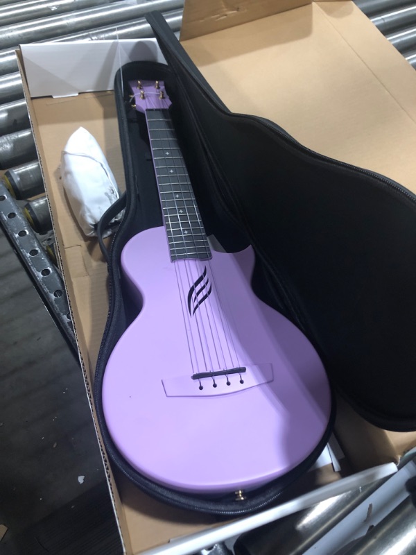 Photo 2 of Enya Tenor Ukulele 26 Inch Carbon Fiber Cutaway Travel Ukelele for Adult with Beginner Bundle Kit Including Case, Strap, Capo and Strings?Nova U Pro Purple? 26 inch purple pro