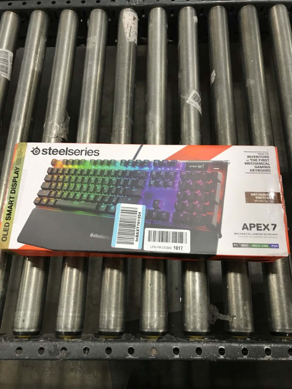 Photo 3 of SteelSeries Apex 7 Mechanical Gaming Keyboard – OLED Smart Display – USB Passthrough and Media Controls