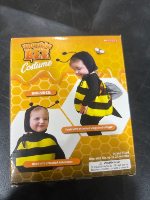 Photo 1 of Kangaroo Bumble Bee Costume with Head Piece Cute and Adjustable Halloween Costume Girls and Boys for Theme or Costume Party Toddler Costume