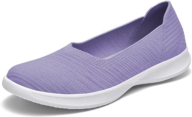 Photo 1 of konhill Women's Slip on Loafers - Comfy Walking Tennis Low-Top Ballet Flat Nurse Shoes Casual Sneakers  SIZE 9