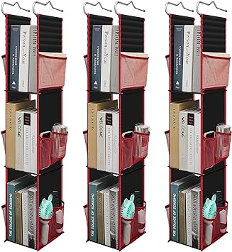 Photo 1 of 3 Pcs 3 Shelf Hanging Locker Organizer for School Work Gym Closet Storage Adjustable Hanging Locker Shelves Hanging Locker Organizer for Children Home Storage Supplies, 9 x 6.7 x 37.8 inches 