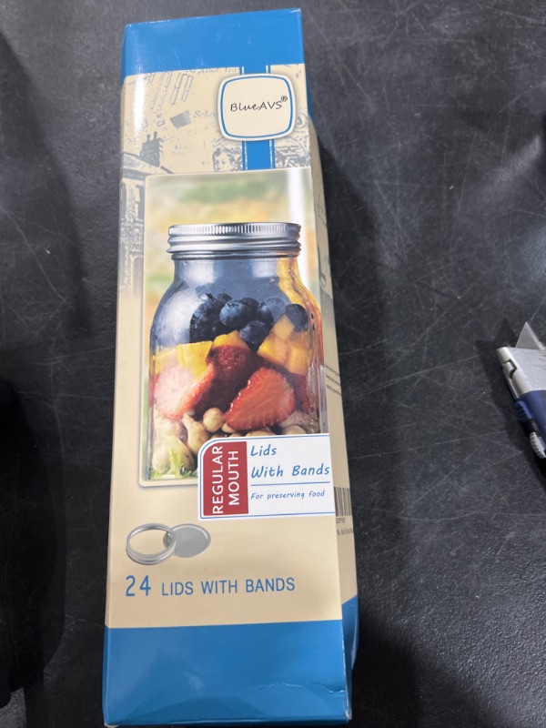 Photo 1 of 24 Sets Regular Mouth Jars Lids and Bands for Canning Jar, Leak Proof Split-Type Canning Lids and Rings for Ball, Kerr Jars (24, Regular Mouth Lids and Bands) 24 Regular Mouth Lids and Bands