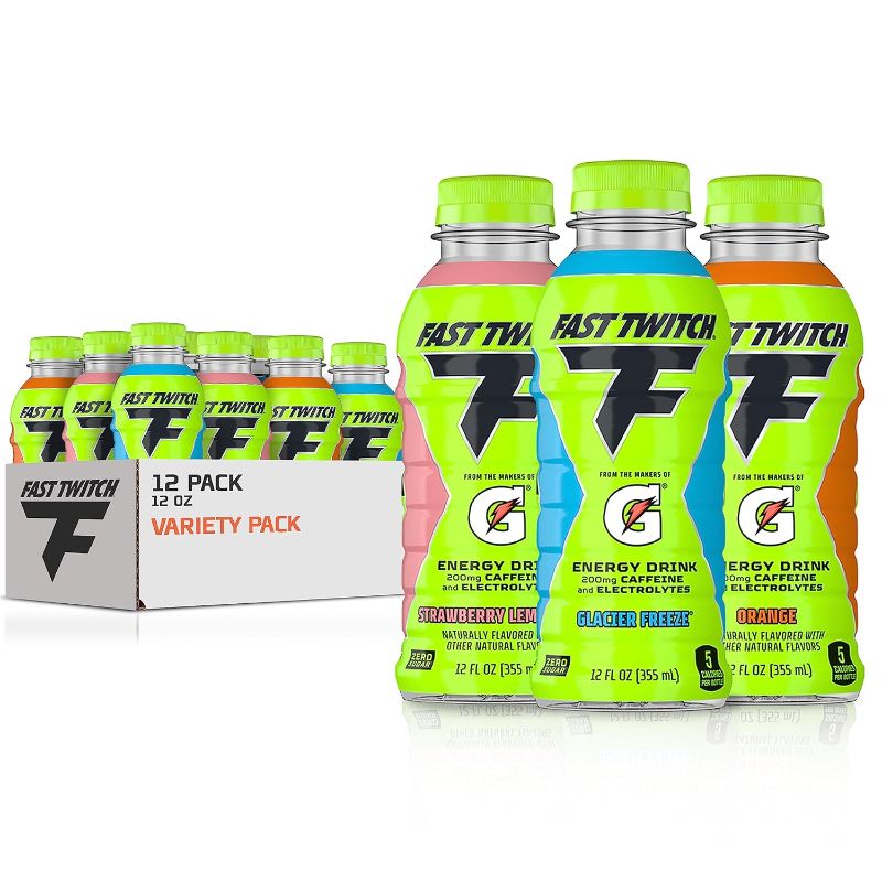 Photo 1 of Fast Twitch Variety Pack Energy Drink, 12 Fl Oz Bottles, 12 Pack EXP 05/16/2024
