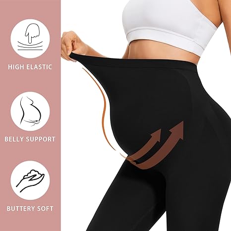 Photo 1 of  Size M Refeel Women's Maternity Capri Leggings Over The Belly Pregnancy Workout Active Stretchy Pants one pack 