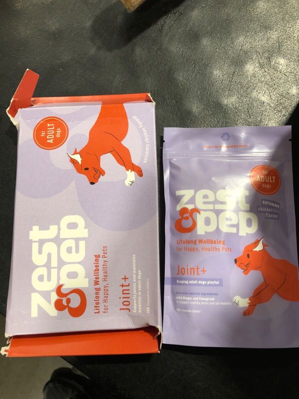 Photo 2 of Zest & Pep, Hip & Joint+ Supplements for Dogs - Dog Supplements, Dog Joint Aid - Turmeric & Glucosamine for Dogs - Dog Supplements for Joint Support & Mobility - Adult Dogs (120 Tablets)