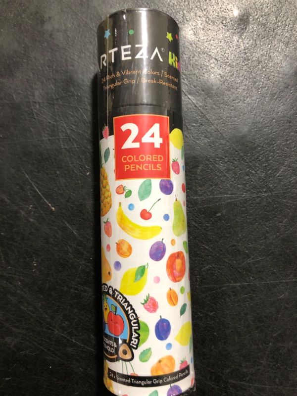 Photo 1 of Arteza Kids Scented Colored Pencils, Set of 24 Easy-to-Grip Pencil Crayons, Triangular Shape, Pre-Sharpened, Art and School Supplies for Arts and Crafts Time, Drawing, and Doodling