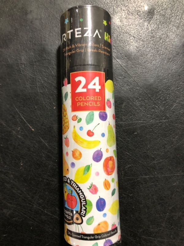 Photo 2 of Arteza Kids Scented Colored Pencils, Set of 24 Easy-to-Grip Pencil Crayons, Triangular Shape, Pre-Sharpened, Art and School Supplies for Arts and Crafts Time, Drawing, and Doodling