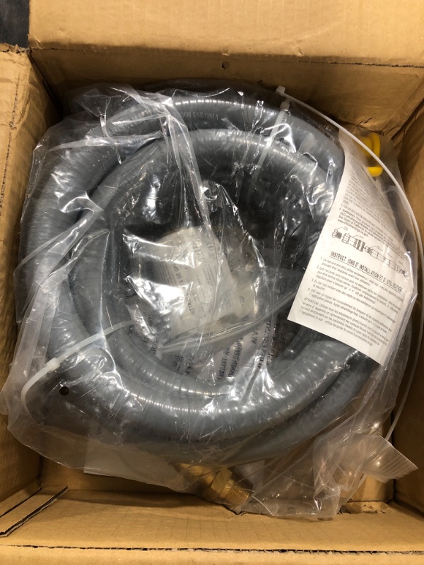 Photo 2 of 15FT 3/4" ID Natural Gas Hose with 3/4 Quick Connect for Standby Generators, Long 3/4 Gas Flex Line Hose for NG/LP Propane Appliances Construction Heaters, Tool Included 3/4 ID 15FT & Tool