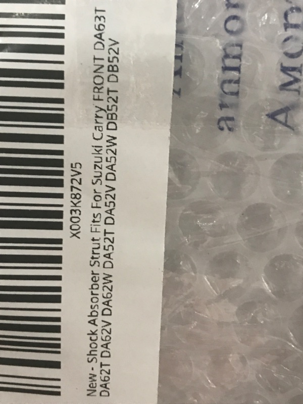 Photo 6 of Shock Absorber Strut Fits For Suzuki Carry FRONT DA63T DA62T DA62V DA62W DA52T DA52V DA52W DB52T DB52V
STOCK IMAGE (description) FOR COMPARISON PURPOSES ONLY
STYLES MAY VARY
APPEARED FACTORY SEALED PRIOR TO PROCESSING
(PLEASE REVIEW PICTURES)



