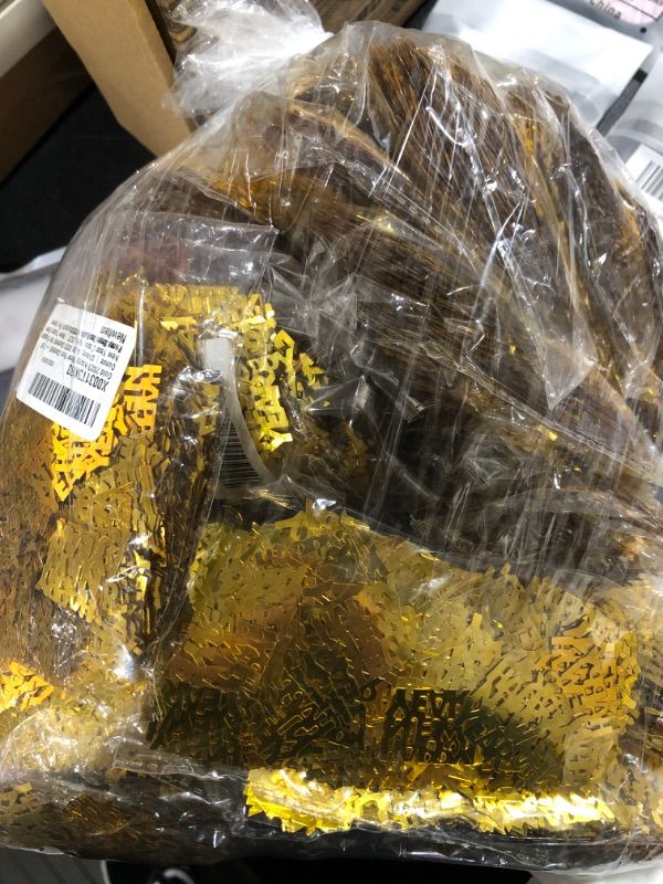 Photo 1 of 25+ packets of Gold Happy New Year Table Confetti - 1.8 Ounce, Pack of 500 | New Years Confetti, New Years Eve Party Supplies 2024 ?| NYE Confetti | 2024 Gold Confetti for Happy New Year Decorations 2024