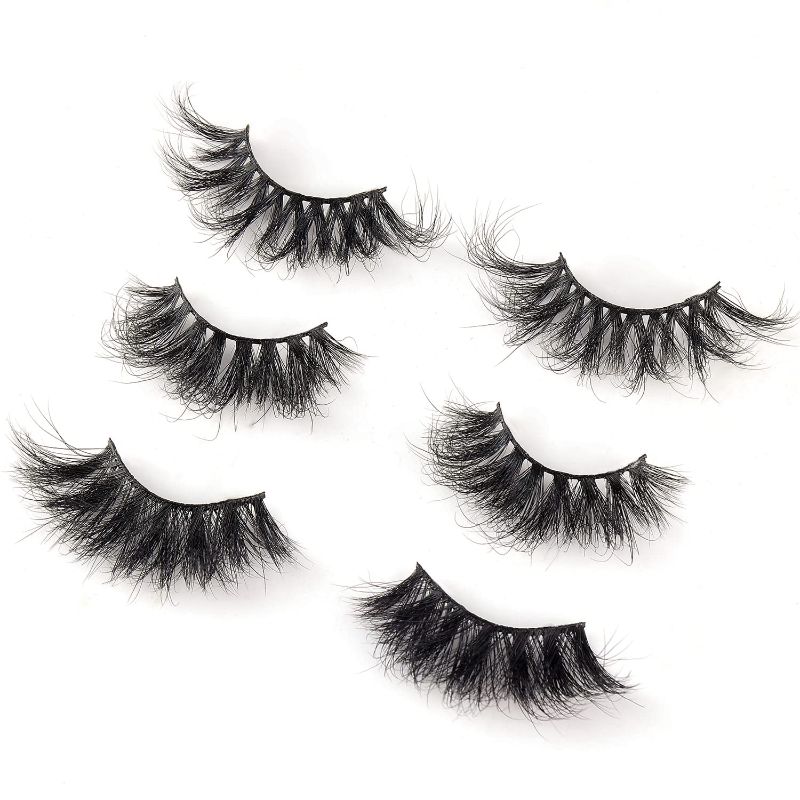 Photo 1 of 3D Mink Lashes, 25mm Mink Lashes,Mink Eyelashes, 100% Handmade 6D Wispy Real Mink Lashes, Dramatic Eyelashes, Natural Mink Lashes Strip, 5D Mink Lashes, Mink lashes Wholesale … (BF5039) real mink-15