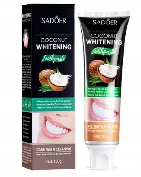 Photo 1 of Activated Coconut Charcoal Toothpaste Teeth Whitening Toothpaste, Vegan, Triclosan Free, Peroxide Free, SLS Free, Mint, 4 Ounce (1 Pack)
