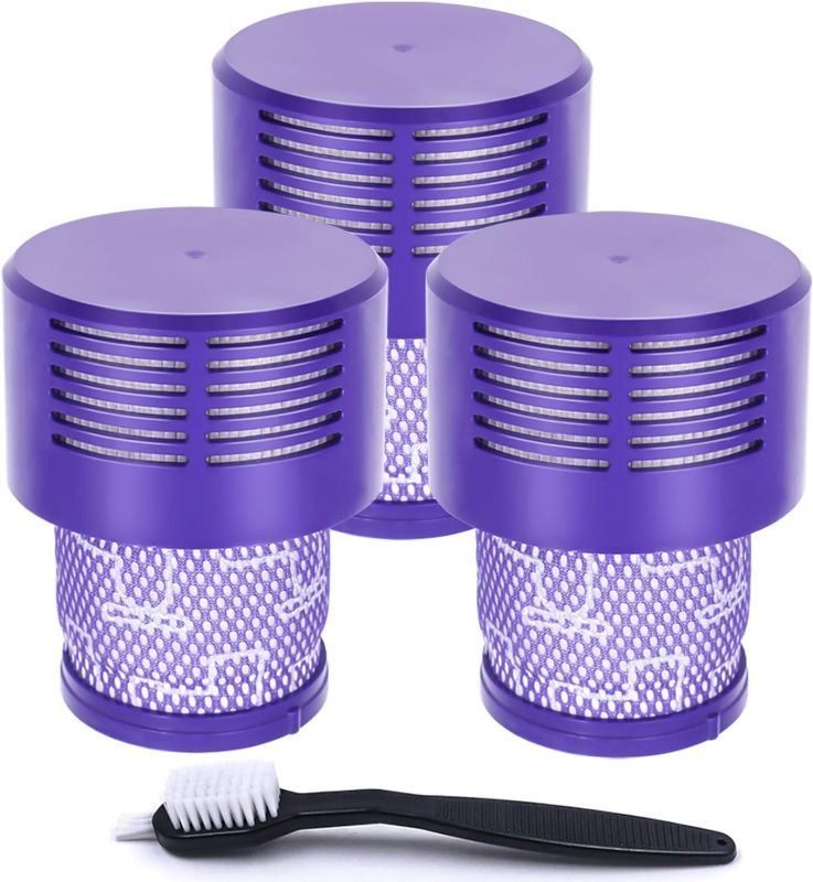 Photo 1 of UPGRADED VERSION 3 PACK HEPA Replacement V10 Filters Compatible with Dyson V10 Cyclone series, V10 Absolute, V10 Animal, V10 Total Clean, V10 Motorhead, SV12, Part No. 969082-01, Washable and Reusable