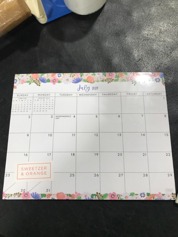 Photo 2 of S&O Floral Magnetic 2023 Fridge Calendar from July 2023-Dec 2024 - Tear-Off Refrigerator Calendar to Track Events & Appointments - 18 Month Magnetic Calendar for Fridge for Easy Planning - 8"x10" in.