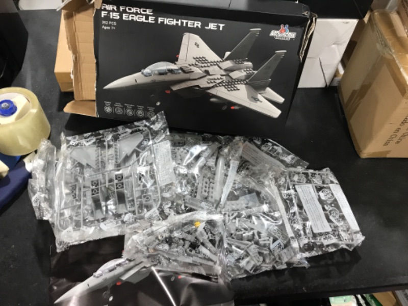 Photo 2 of Apostrophe Games F-15 Eagle Fighter Jet Air Force Building Block Set (262 Pieces) Air Plane Compatible with Leading Brand Building Bricks
