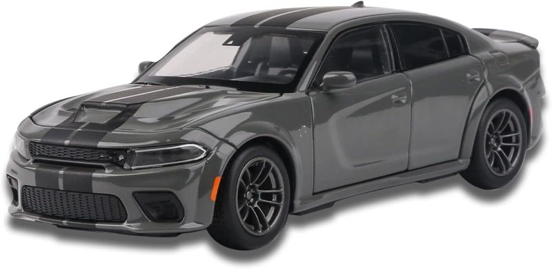 Photo 2 of JIAYEMODEL Speed & Furious 1:32 Diecast Toy Car Model for Charger SRT Muscle Cars,Steering Suspension,Mini Vehicles Toys for Kids,Boyfriend Gift?Grey?
