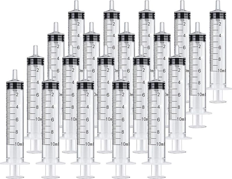 Photo 1 of 20 Packs Plastic Syringe with Measurement, Suitable for Measuring, Watering, Refilling
