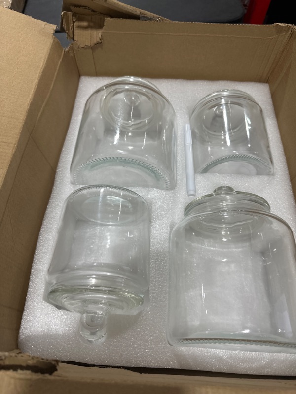 Photo 2 of Glass Kitchen Jars,Salzesfalls Food & Cookie Storage Containers,Glass Canisters with Airtight Lid for Pantry - Flour, Coffee, Cookies, Pasta, Candy ?Set of 4?