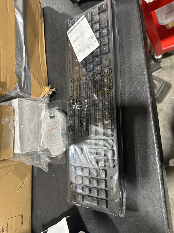 Photo 1 of Wireless Keyboard and Mouse, Keyboard and Mouse Wireless Quiet Full Size Ergonomic Keyboard Mouse Comb with Number Pad for Computer,Laptop, Desktop, PC by Deeliva (Black) Wireless Keyboard Mouse Comb for Dell