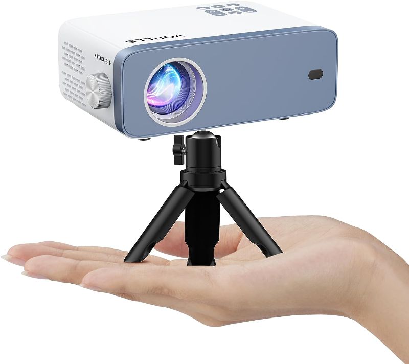 Photo 1 of Mini Projector, VOPLLS 1080P Full HD Supported Video Projector, Portable Outdoor Home Theater Movie Projector, 50% Zoom, Compatible with HDMI, USB, AV, Smartphone/Tablet/Laptop/PC/TV Box