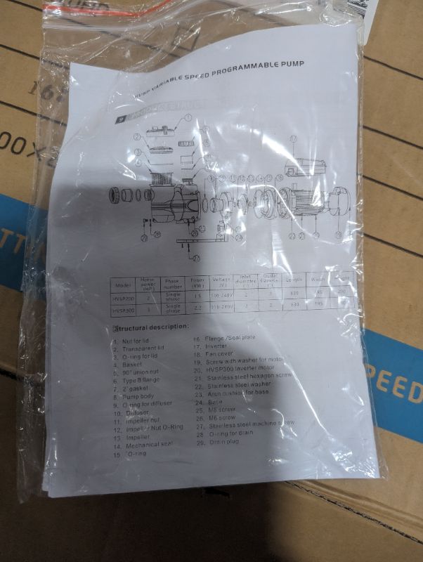 Photo 1 of Variable Speed Pool Pump HVSP200 2HP Compatible with 342001 Pool Pump, 1500W High-Power Pool Pump Replacement for SuperFlo VS Pool Pump,Wide Voltage Inground/underground Pool Pump with Filter Screen